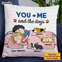 Personalized Couple You Me And The Dog Pillow JR222 81O47 (Insert Included) thumb 1