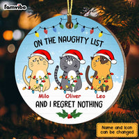 Personalized Cats Regret Nothing Christmas  Ornament OB291 73O47 thumb 1