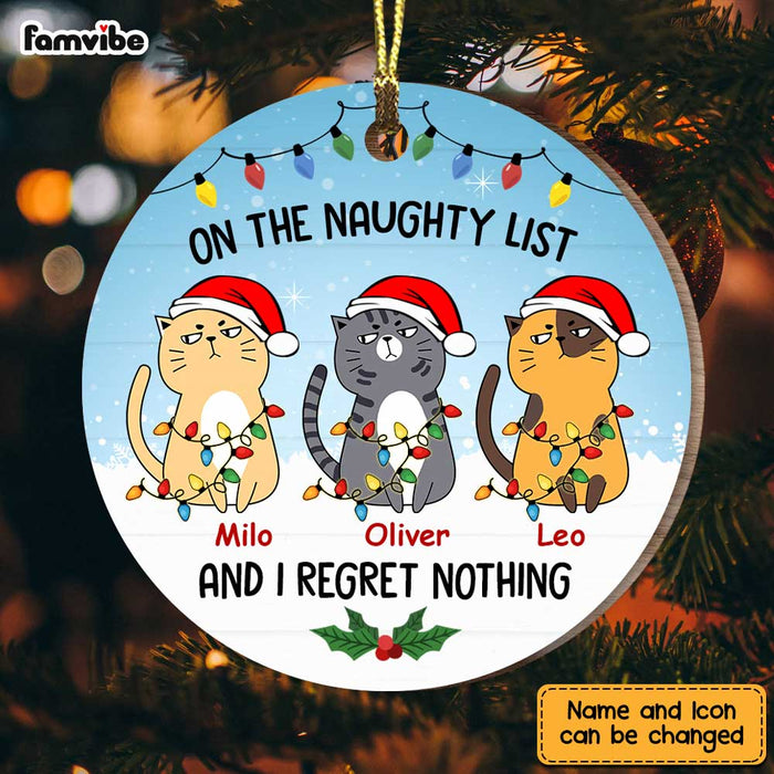 Personalized Cats Regret Nothing Christmas  Ornament OB291 73O47 1