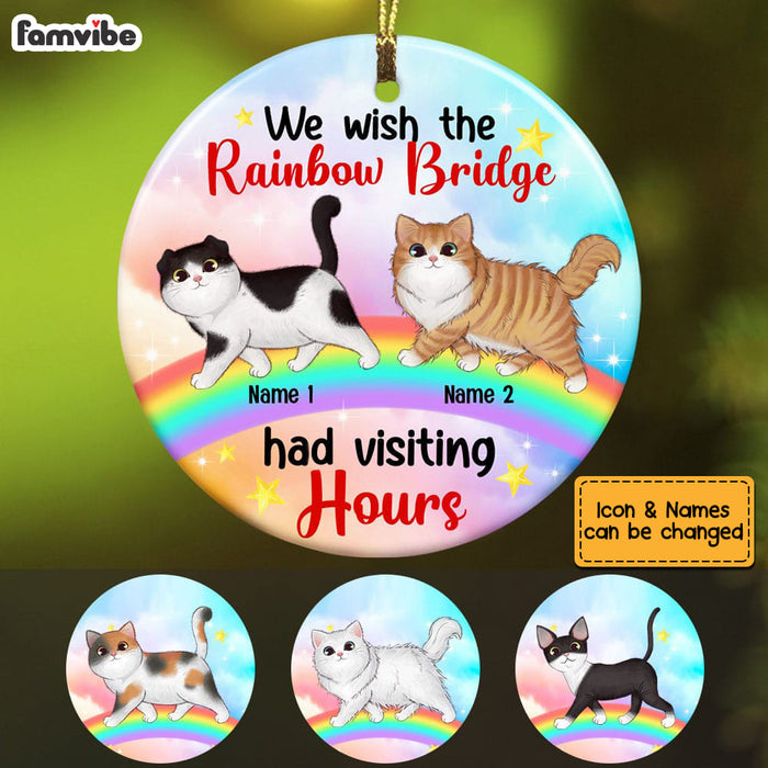 Personalized Christmas Cat Rainbow Bridge Circle Ornament SB42 24O53 1
