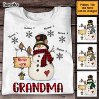 Personalized Snowman Grandma Christmas T Shirt SB41 81O47 thumb 1
