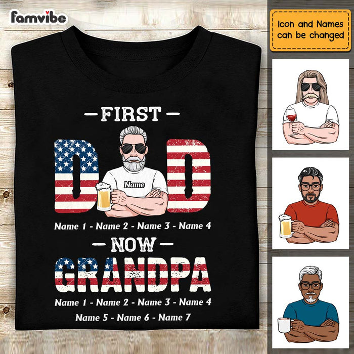 Personalized Dad Grandpa 4th of July Independence Day T Shirt MY192 32O47 1