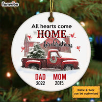 Personalized Memo All Heart Come Home For Christmas Circle Ornament NB264 30O75 thumb 1