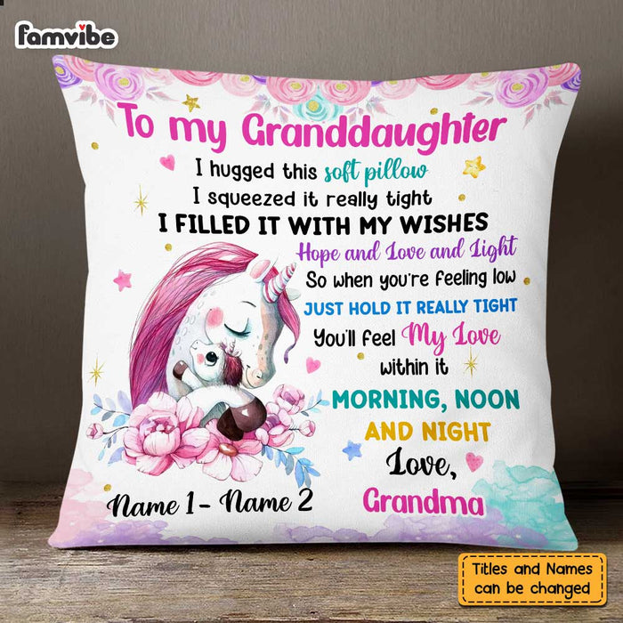 Personalized Unicorn Granddaughter Pillow NB161 24O47 1