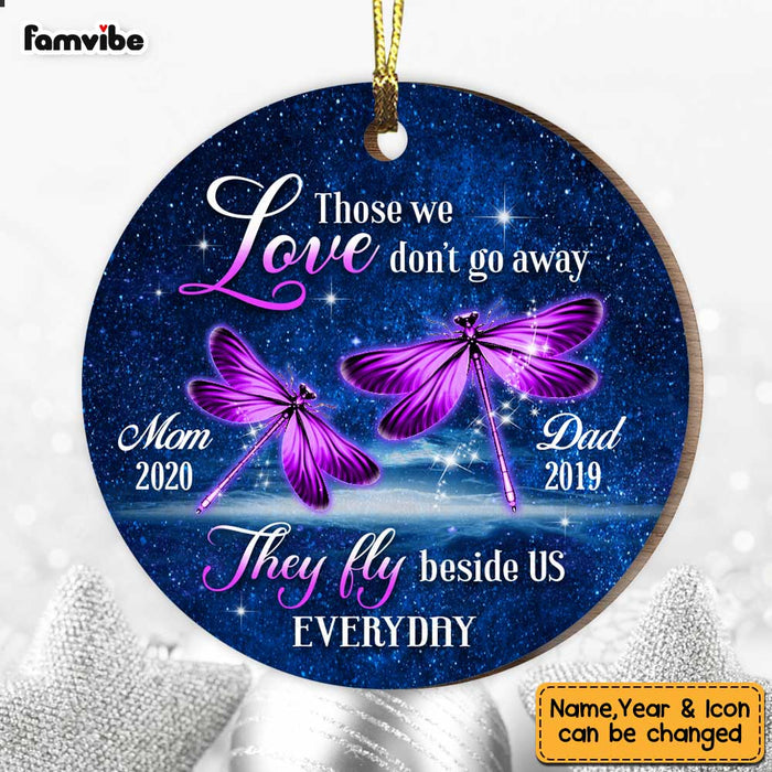 Personalized Blue Dragonfly Memorial Mom Dad Ornament OB192 81O47 1