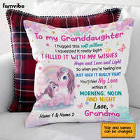 Personalized Unicorn Granddaughter Hug This Pillow JR193 24O25 thumb 1