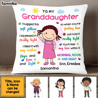 Personalized Gift For Granddaughter Hug This Pillow 23004 thumb 1