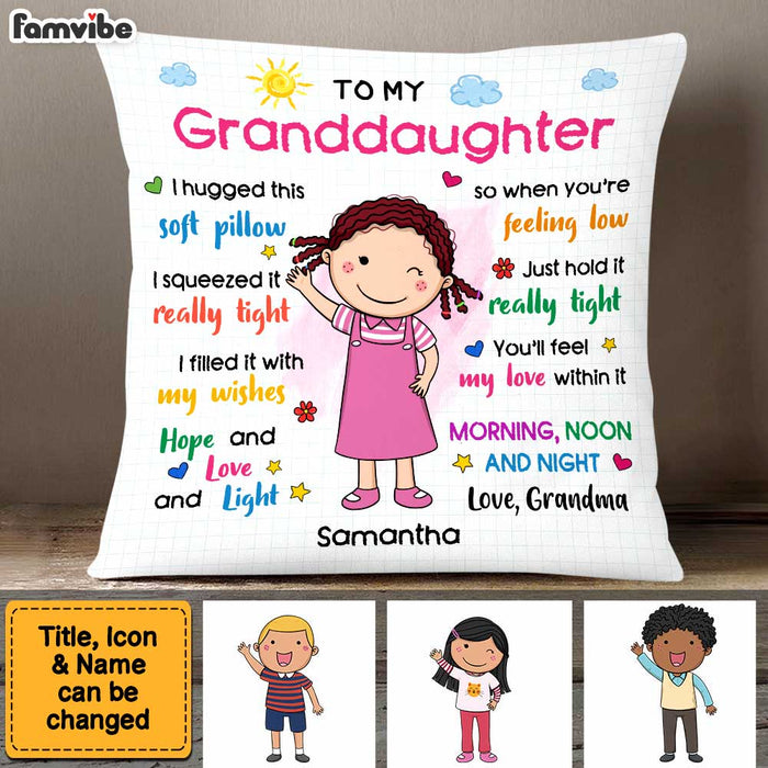 Personalized Gift For Granddaughter Hug This Pillow 23004 1