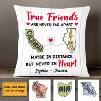 Personalized True Friends Long Distance Pillow SB215 30O47 thumb 1