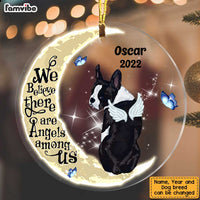 Personalized Dog Memo Angel Among Us Acrylic Circle Ornament SB62 23O47 thumb 1