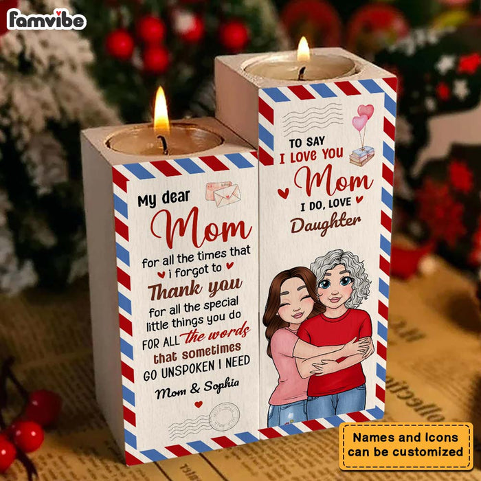 Personalized Gift For Mom Thank You And I Do Love Wood Candle Holder 23141 1