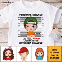 Personalized Cute Personal Stalker Kid T Shirt 24344 thumb 1