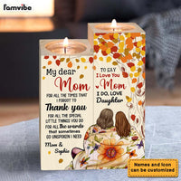 Personalized Gift For Mom Thank You And I Do Love Wood Candle Holder 23113 thumb 1