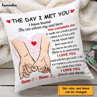 Personalized Couple The Day I Meet You Pillow MR31 67O47 thumb 1