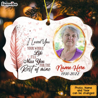 Personalized I'll Miss You Butterfly Wings Memorial MDF Ornament NB61 67O60 thumb 1