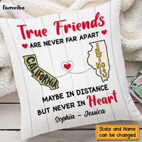 Personalized True Friends Long Distance Pillow SB215 30O47 thumb 1