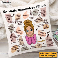 Personalized Daughter Mental Health Awareness Daily Reminder Affirmations Pillow NB262 58O47 thumb 1