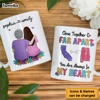 Personalized Close Together Or Far Apart Long Distance Mug AG162 32O47 thumb 1