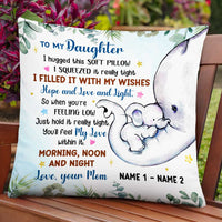 Personalized Daughter Elephant Pillow JR66 24O47 thumb 1