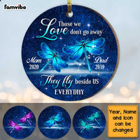 Personalized Blue Dragonfly Memorial Mom Dad Ornament OB192 81O47 thumb 1