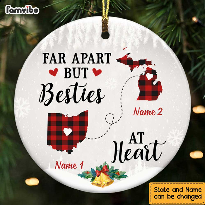 Personalized Besties At Heart Long Distance Ornament SB221 30O47 1