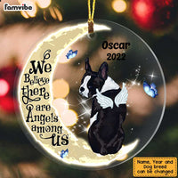 Personalized Dog Memo Angel Among Us Acrylic Circle Ornament SB62 23O47 thumb 1