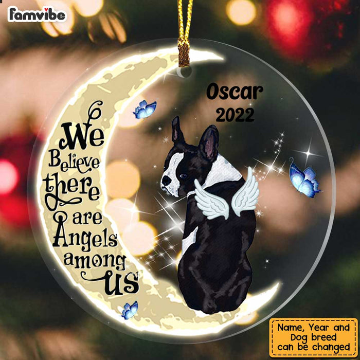 Personalized Dog Memo Angel Among Us Acrylic Circle Ornament SB62 23O47 1