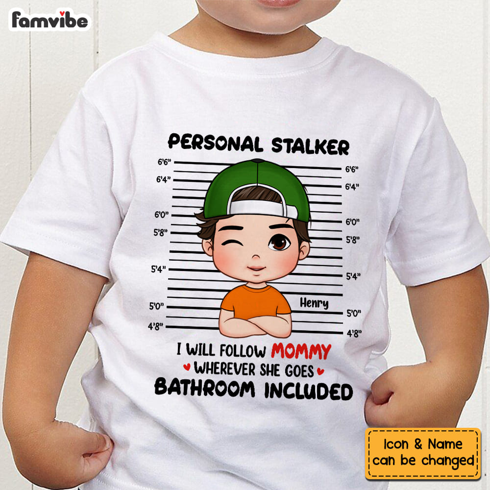 Personalized Cute Personal Stalker Kid T Shirt 24344