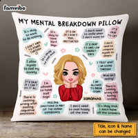 Personalized Mental Health Breakdown Affirmations Pillow AG205 58O47 thumb 1