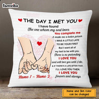 Personalized Couple The Day I Meet You Pillow MR31 67O47 thumb 1
