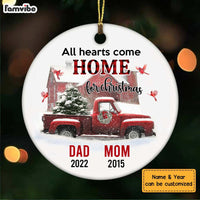 Personalized Memo All Heart Come Home For Christmas Circle Ornament NB264 30O75 thumb 1