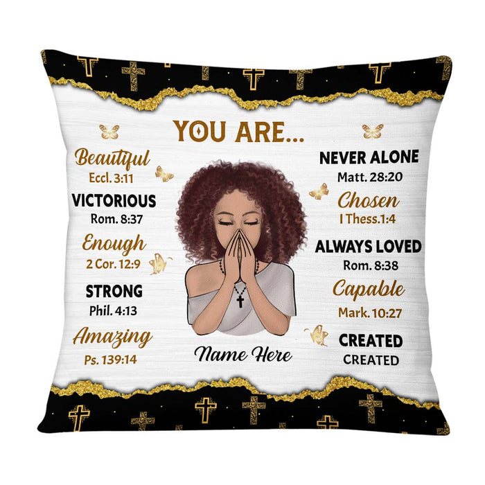 Personalized Daughter God Says You Are Bible Verse Prayer Pillow NB255 58O75 1