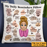 Personalized Daughter Mental Health Awareness Daily Reminder Affirmations Pillow NB262 58O47 thumb 1