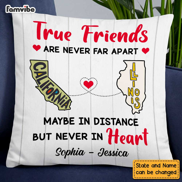 Personalized True Friends Long Distance Pillow SB215 30O47 1