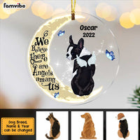 Personalized Dog Memo Angel Among Us Acrylic Circle Ornament SB62 23O47 thumb 1