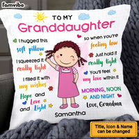 Personalized Gift For Granddaughter Hug This Pillow 23004 thumb 1