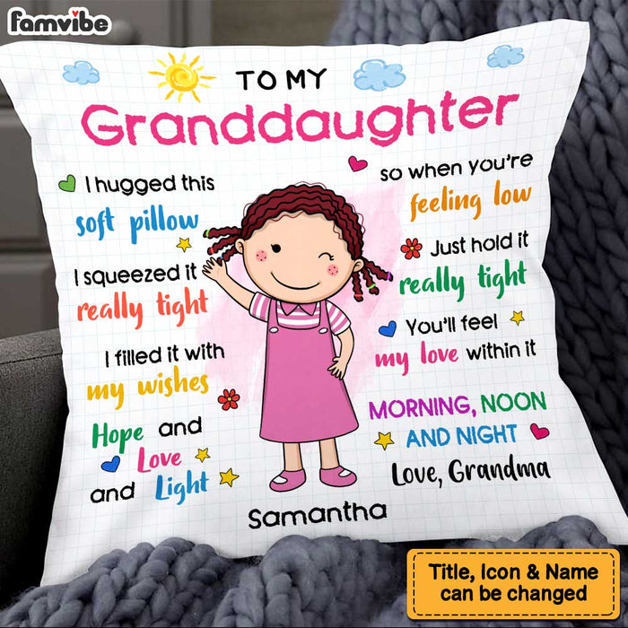 Personalized Gift For Granddaughter Hug This Pillow 23004 1