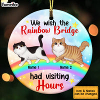 Personalized Christmas Cat Rainbow Bridge Circle Ornament SB42 24O53 thumb 1