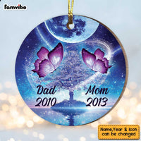 Personalized Butterfly Memorial Mom Dad Ornament SB71 87O36 thumb 1