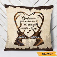 Personalized Couple Love Deer Pillow DB205 95O47 thumb 1