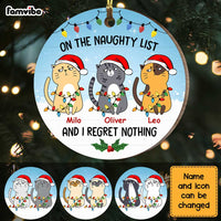 Personalized Cats Regret Nothing Christmas  Ornament OB291 73O47 thumb 1