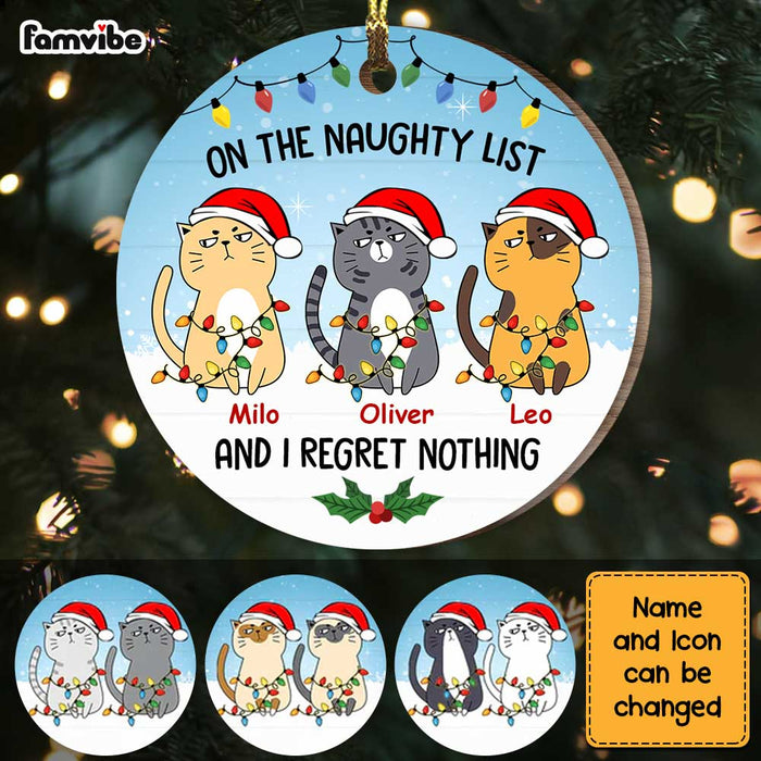 Personalized Cats Regret Nothing Christmas  Ornament OB291 73O47 1
