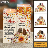 Personalized Gift For Mom Thank You And I Do Love Wood Candle Holder 23113 thumb 1