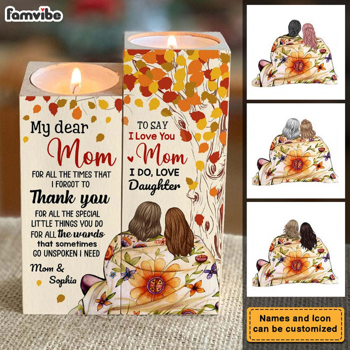 Personalized Gift For Mom Thank You And I Do Love Wood Candle Holder 23113 1