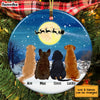 Personalized Dog Christmas Watching Santa  Ornament OB263 81O53 thumb 1