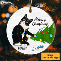 Personalized Tuxedo Cat Christmas Ornament OB211 85O58 thumb 1