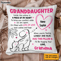 Personalized Granddaughter Dinosaur Drawing Pillow AP52 30O47 thumb 1