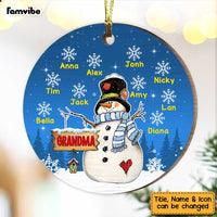 Personalized Grandma Snowman Christmas  Ornament OB133 81O47 thumb 1