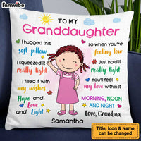 Personalized Gift For Granddaughter Hug This Pillow 23004 thumb 1