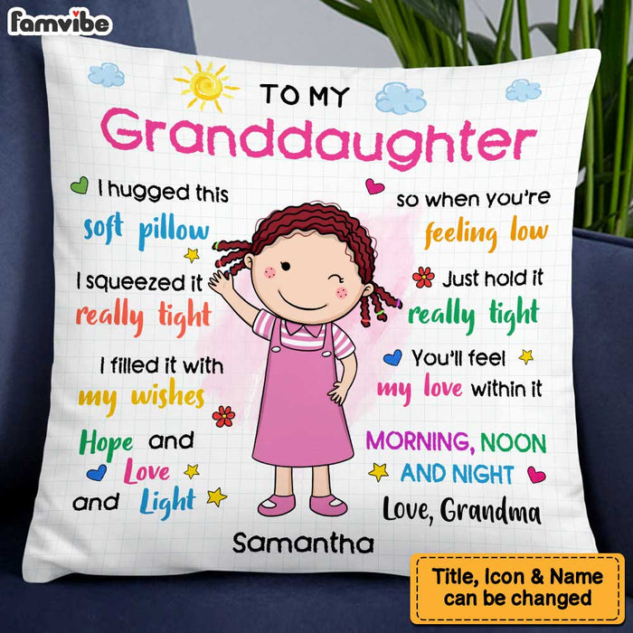 Personalized Gift For Granddaughter Hug This Pillow 23004 1